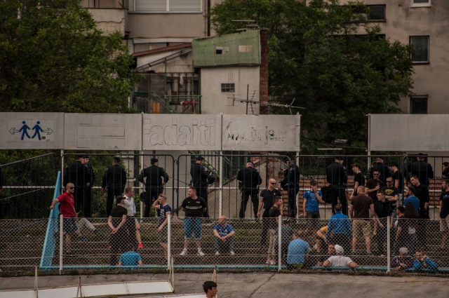 Mamic-aanhangers tijdens de stadsderby tegen NK Zagreb